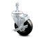 Service Caster 4 Inch Hard Rubber Wheel Swivel 10mm Threaded Stem Caster with Brake SCC SCC-TS20S414-HRS-TLB-M1015 - alternate 1